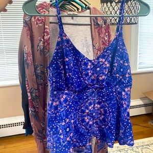 Charlotte Russe medium tank top open back blouse
